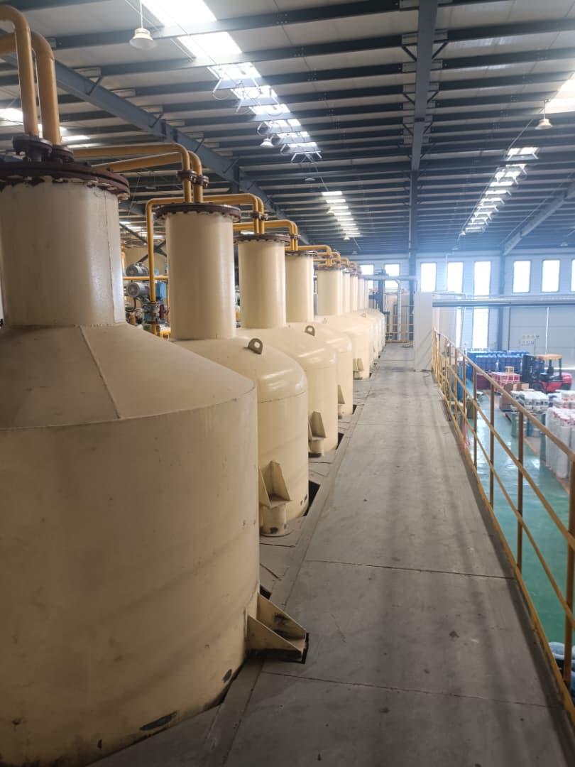 Cruise Grease blending tanks inside the grease production hall